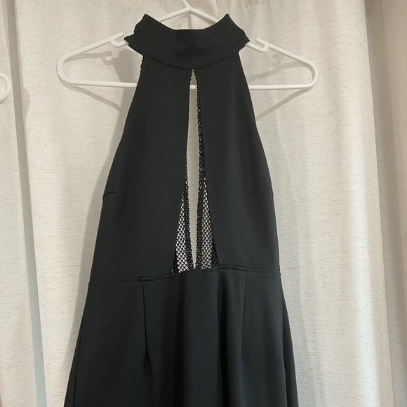 Size Small High Neck Black Tobi Dress with Cut Out Front and Back - Picture 1 of 8